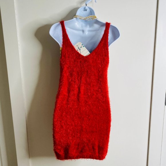 Anthropologie Farm Rio Orange Bodycon Knit Dress - Picture 5 of 5